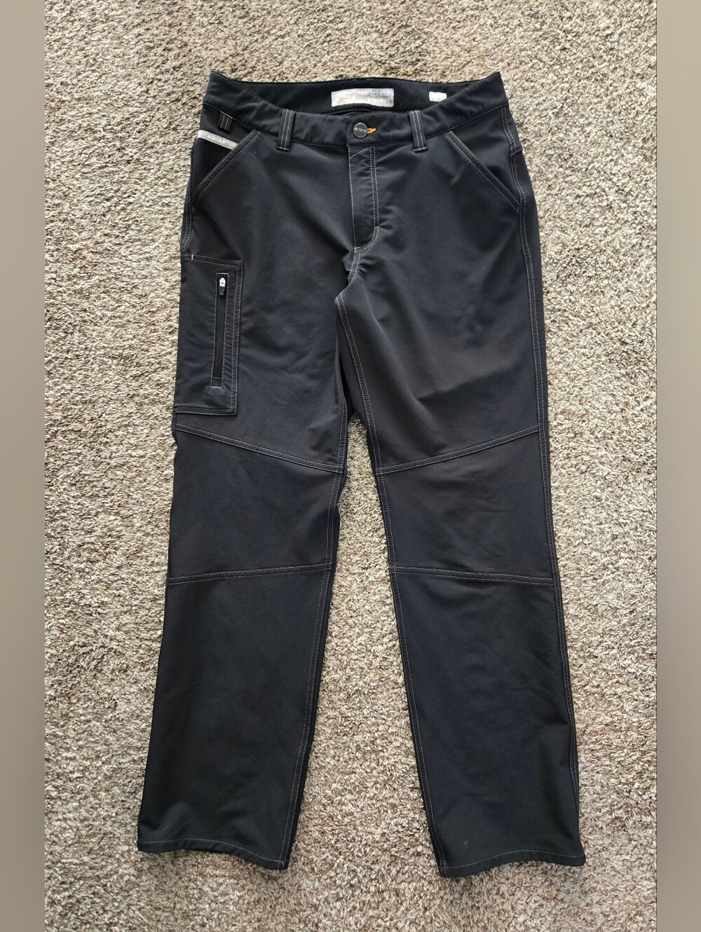 Ariat Womens Durastretch Black Cargo Work Pants with Zip Pocket Sz 30s